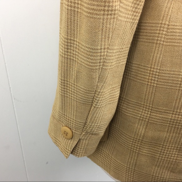 Vintage Jones New York Mustard Glen Plaid Blazer - Picture 6 of 8